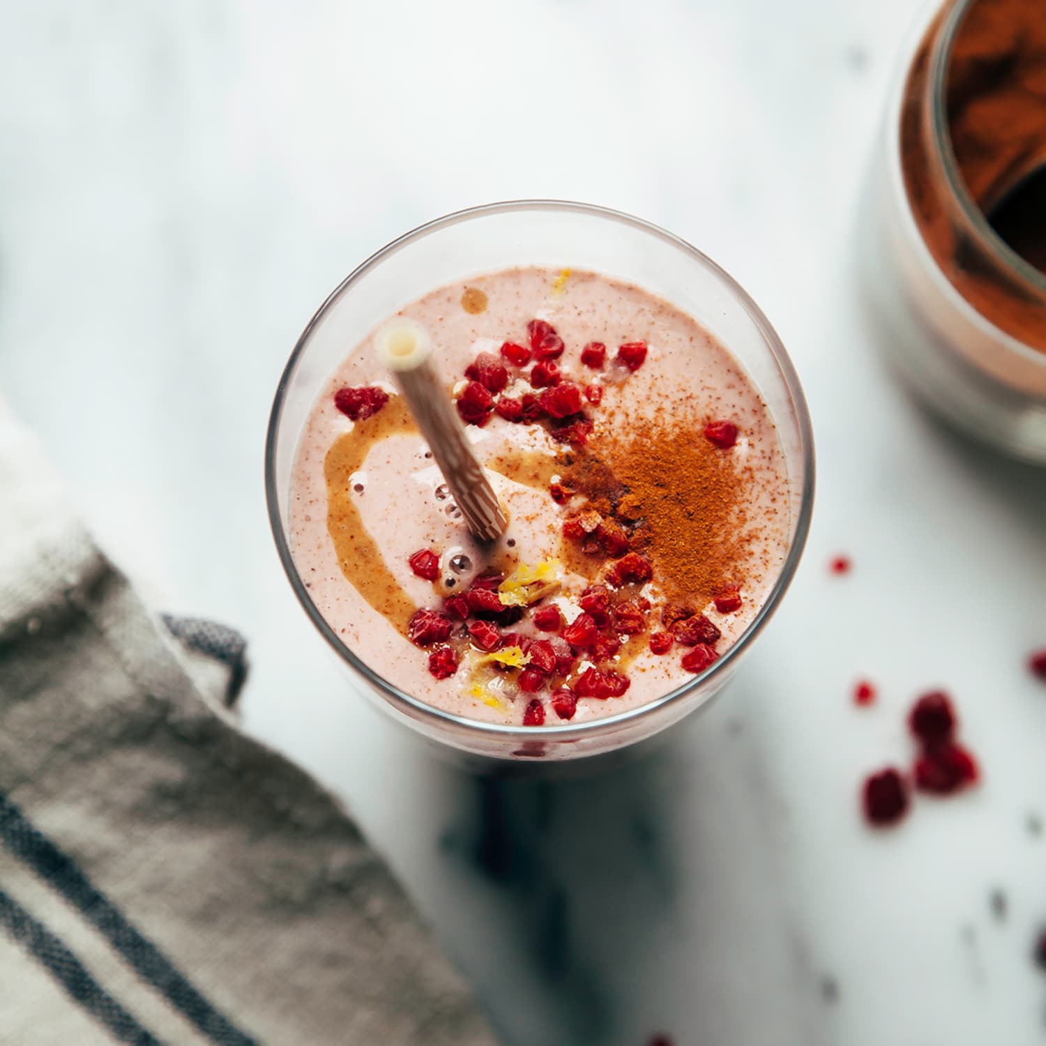 Recipe: Raspberry and Almond Butter Smoothie | Kitchn