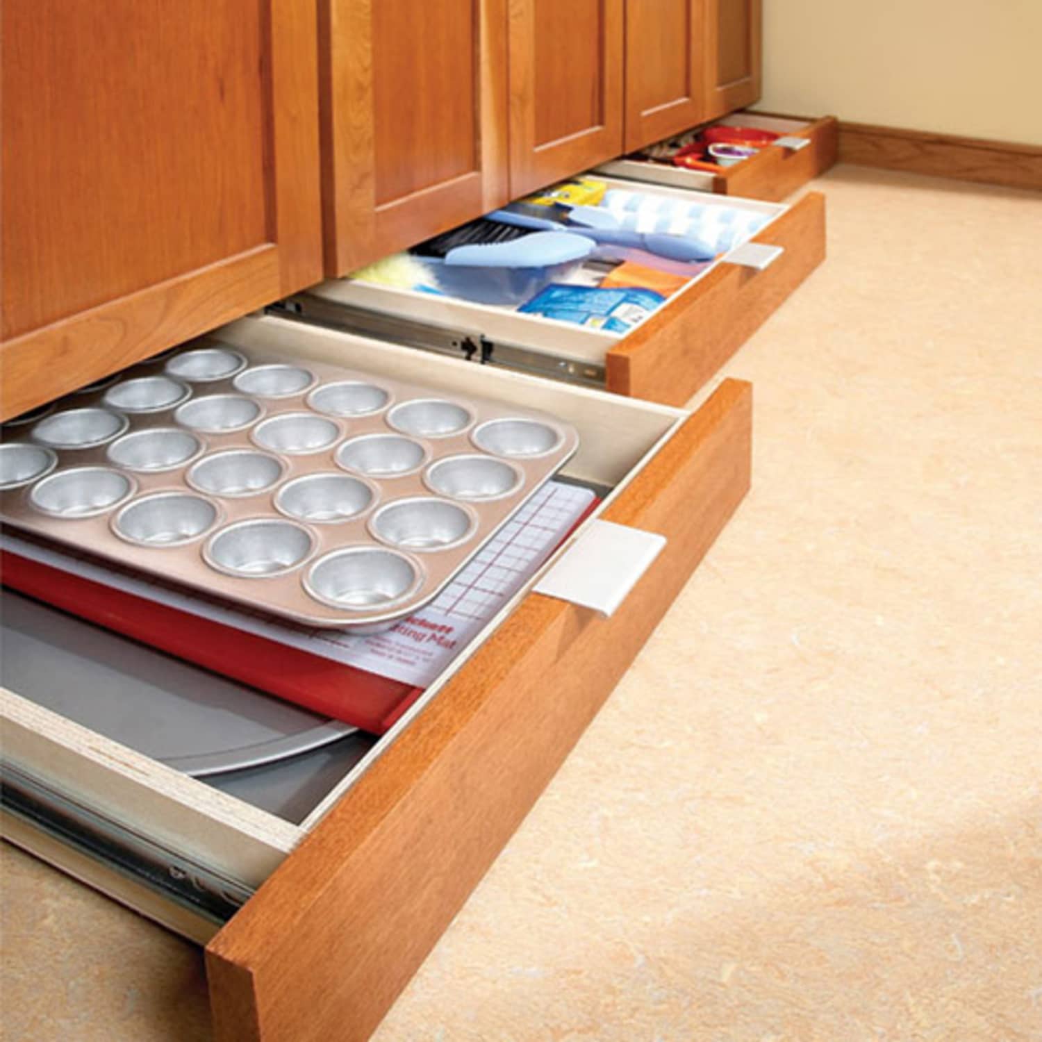 HOME DZINE Kitchen  Handy under-cupboard storage drawer