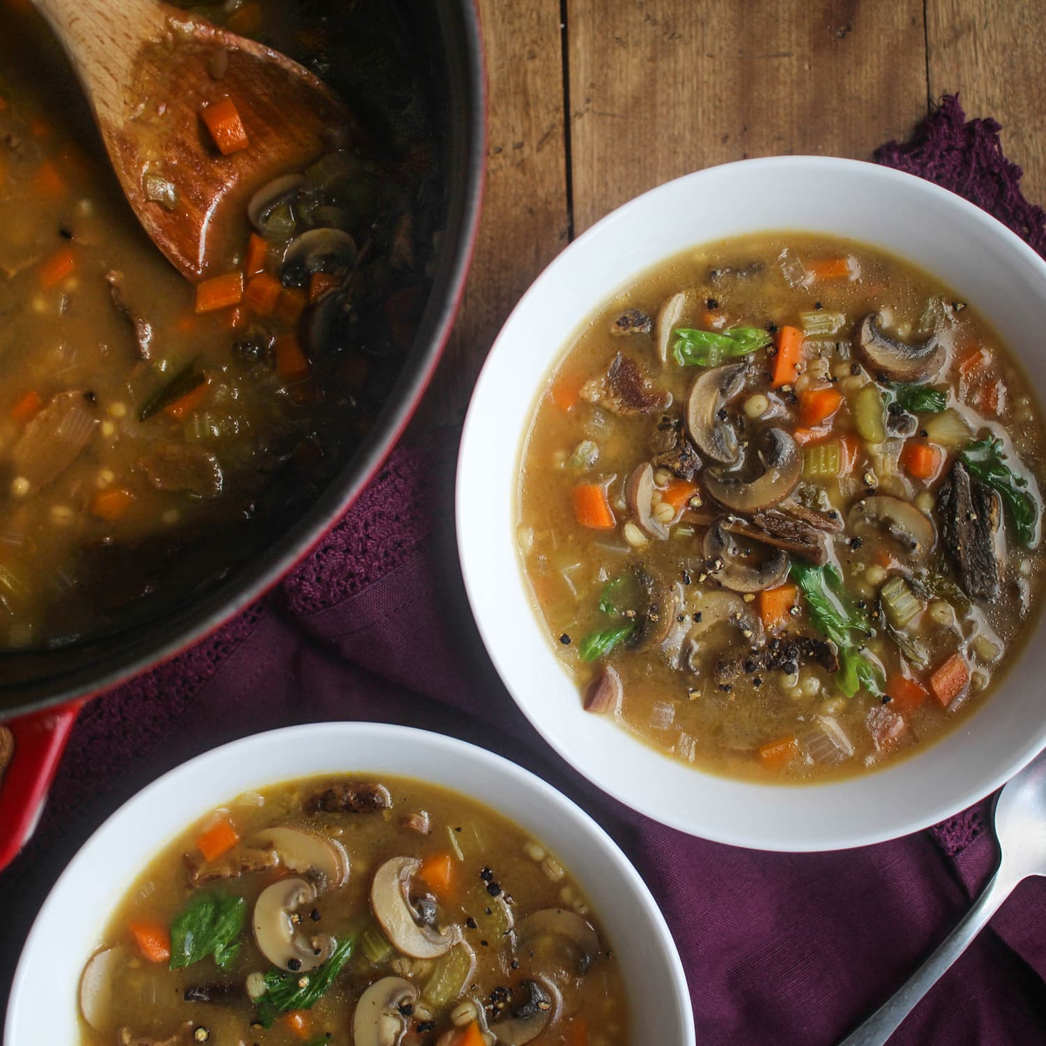 Mushroom Barley Soup for Two Recipe: How to Make It