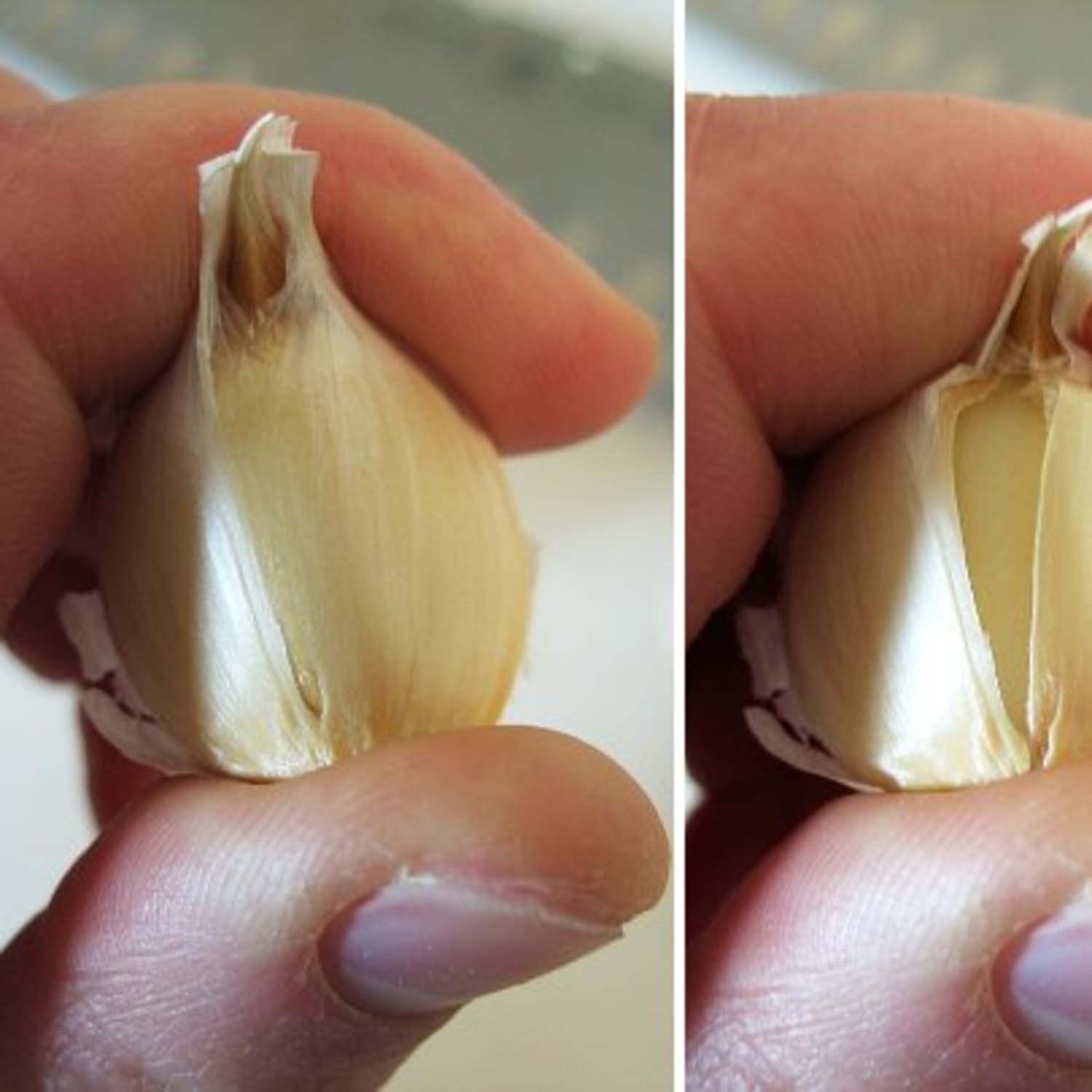 When using a garlic press, you do NOT need to peel the clove first