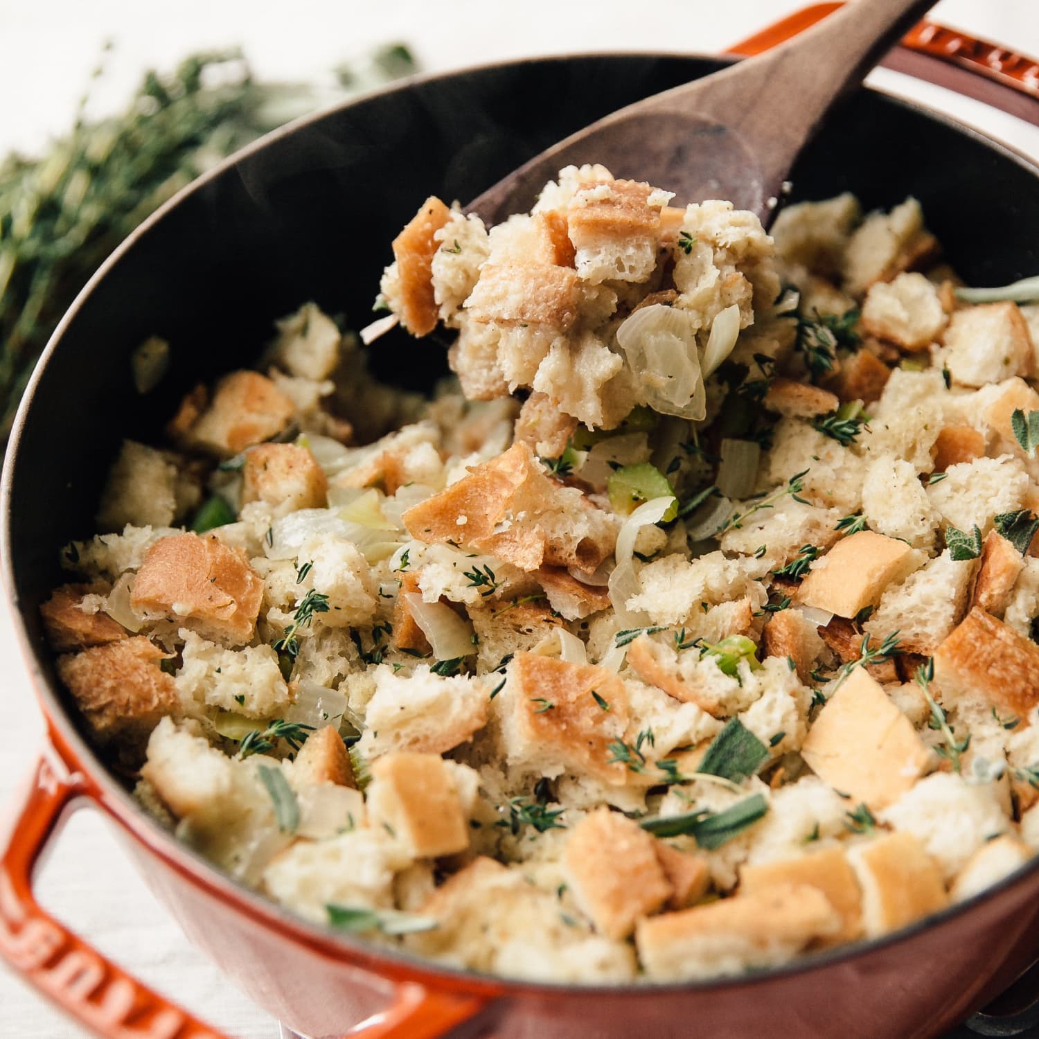 Easy Grilled Skillet Stuffing Recipe