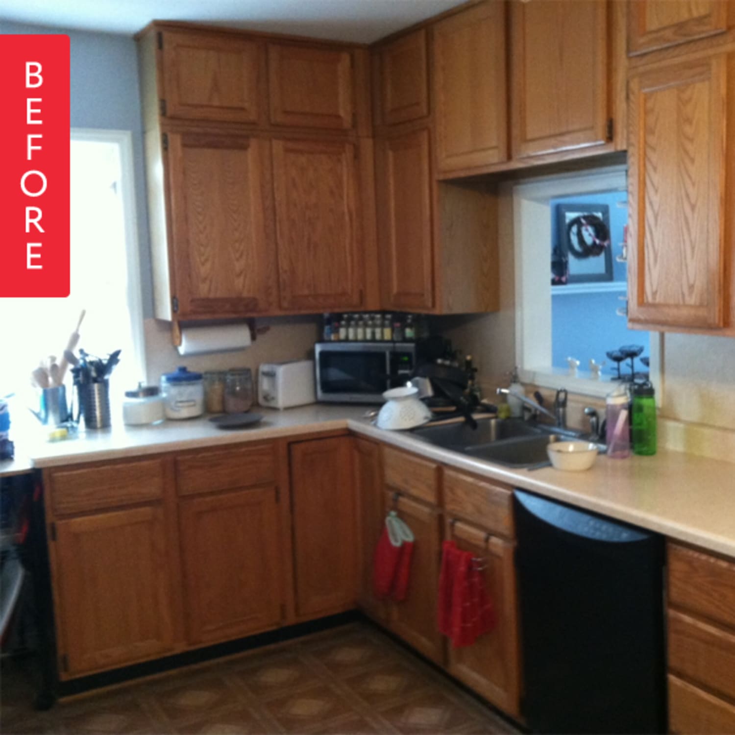 Before After A Fresh Kitchen Makeover For Under 500