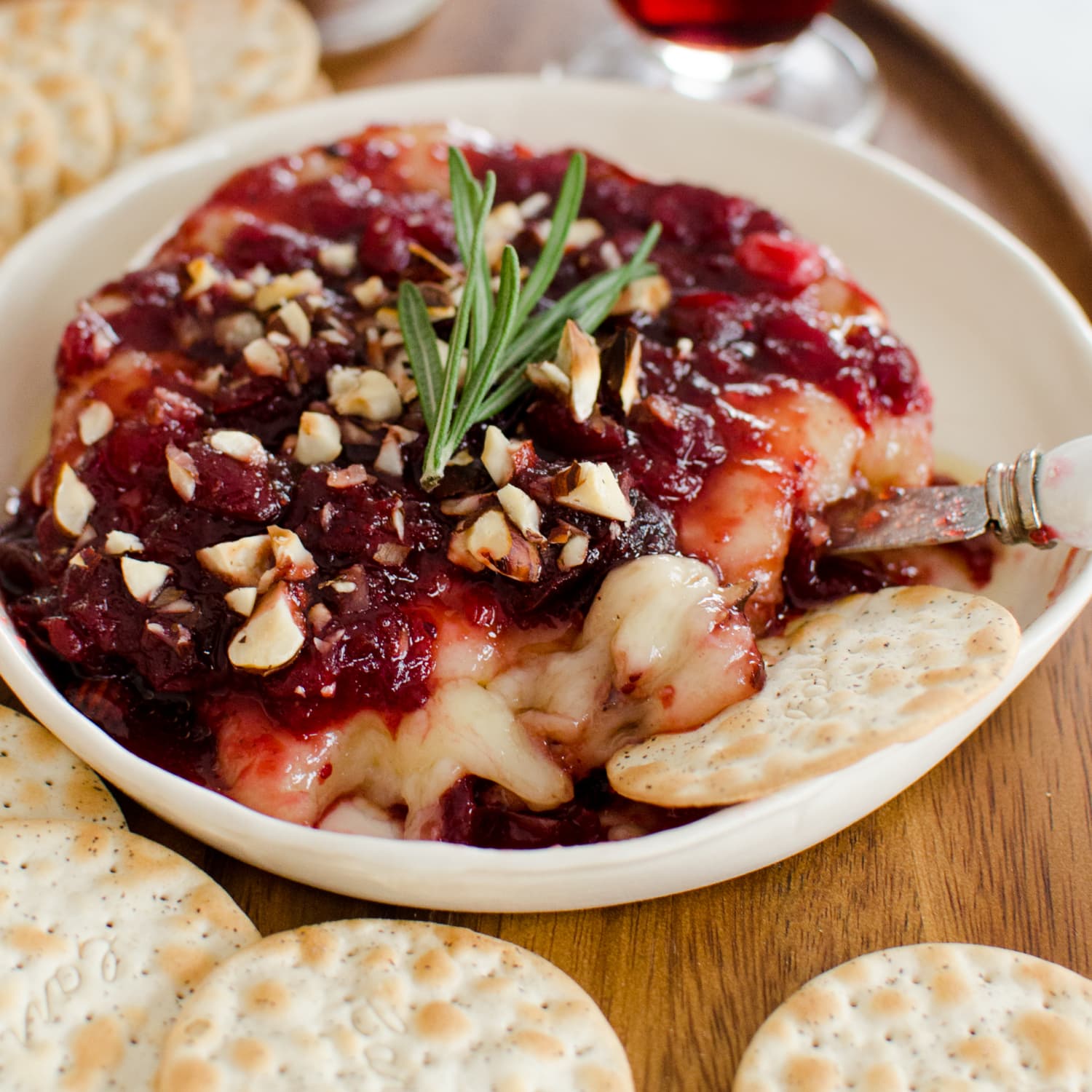 Baked Brie with Cranberry Sauce - The Toasty Kitchen