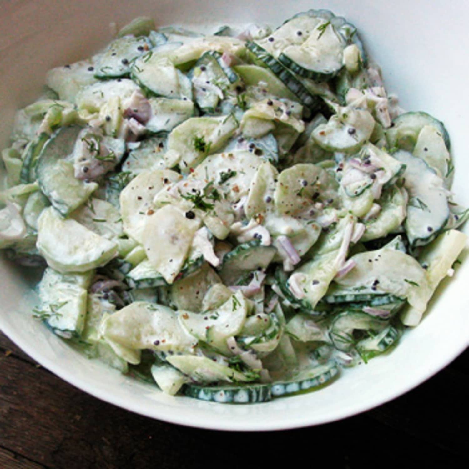 Recipe Sour Cream Cucumber Salad With Mustard Seeds Kitchn