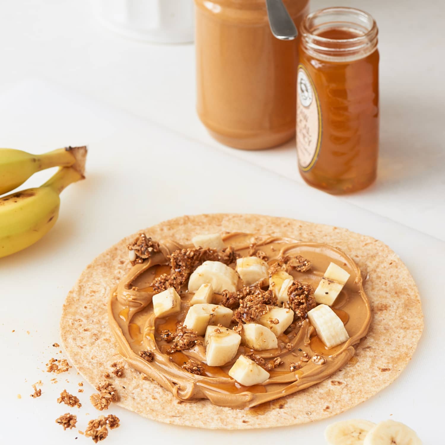 Recipe Peanut Butter Banana And Granola Wrap Kitchn