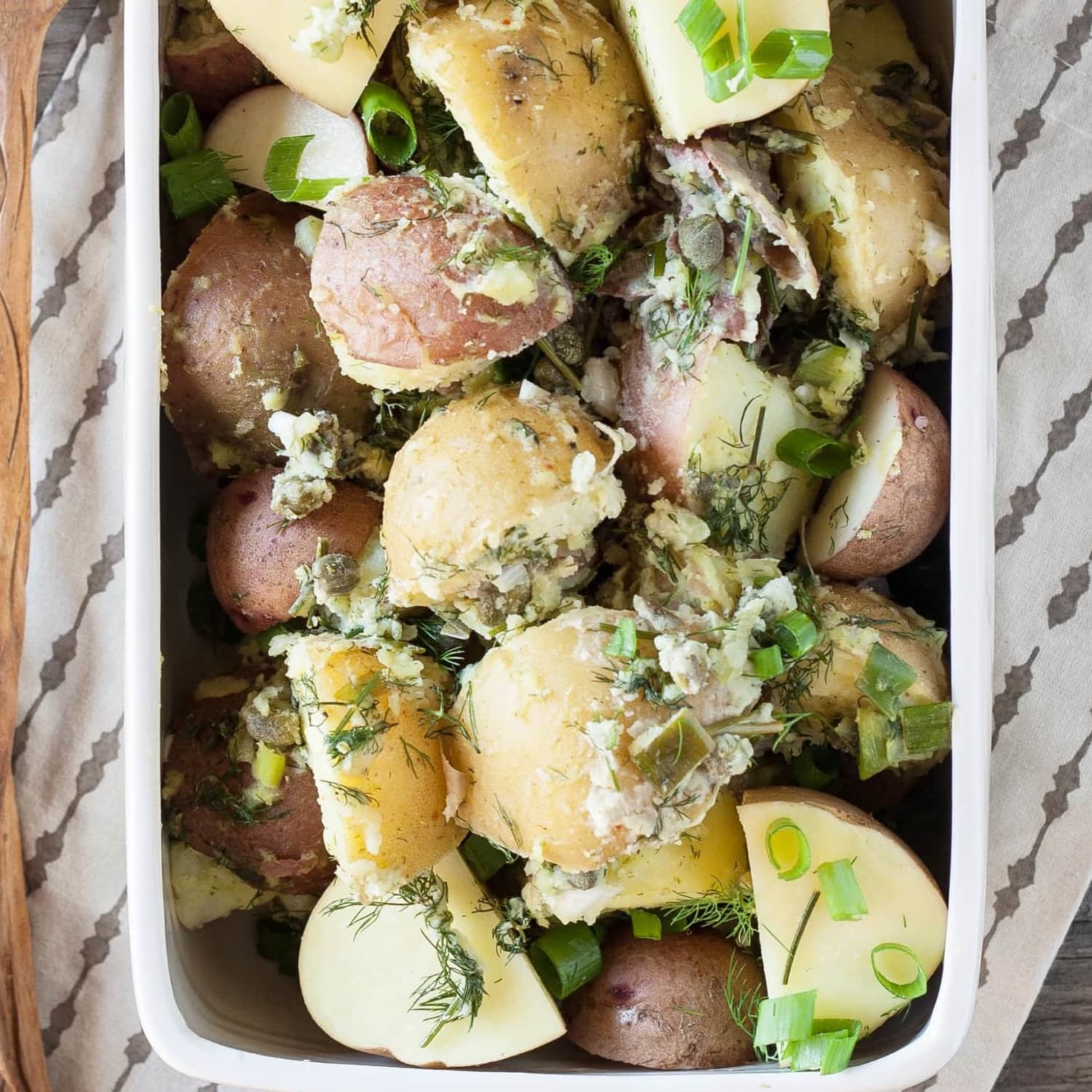 Recipe Potato Salad With Lemon Tahini Dill Dressing Kitchn