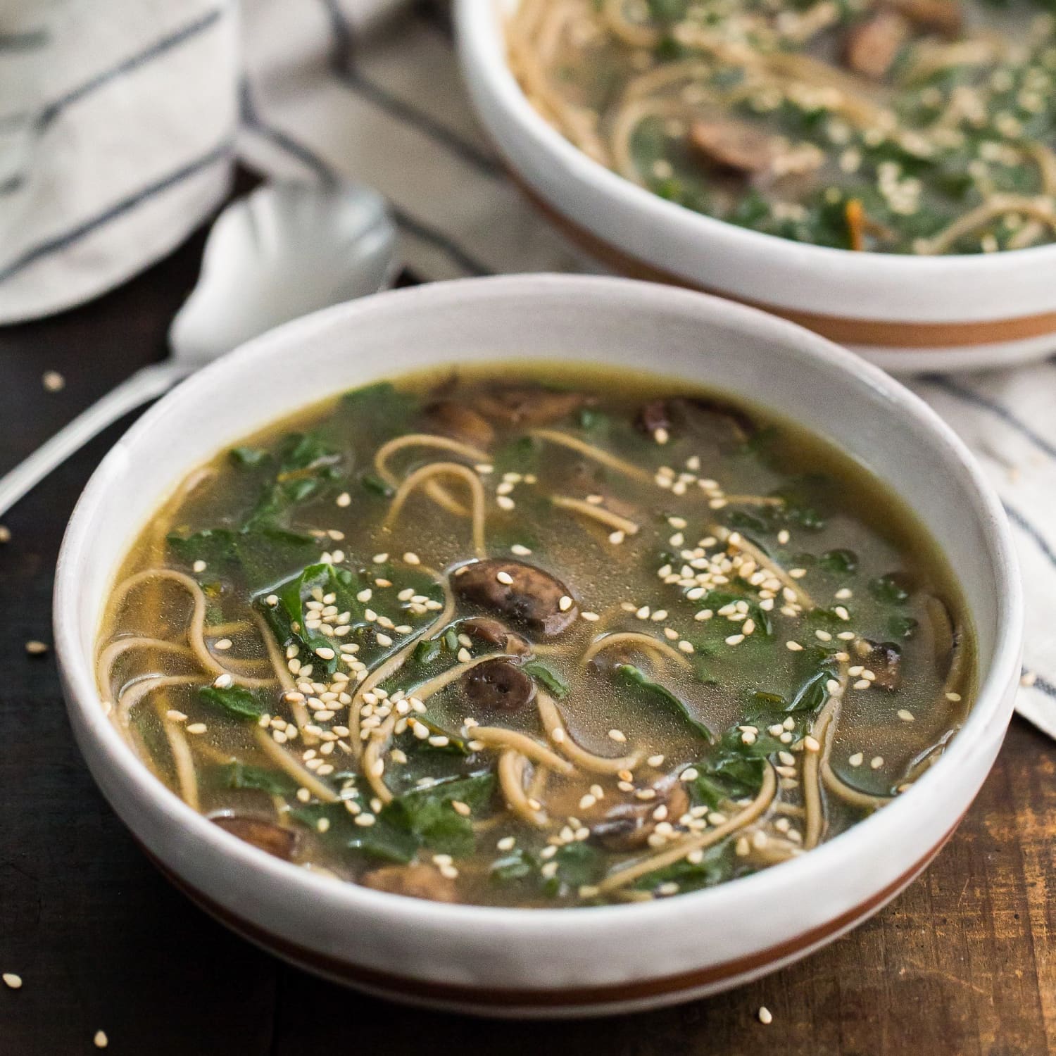Recipe Soba Noodle Soup With Mushrooms Chard Kitchn
