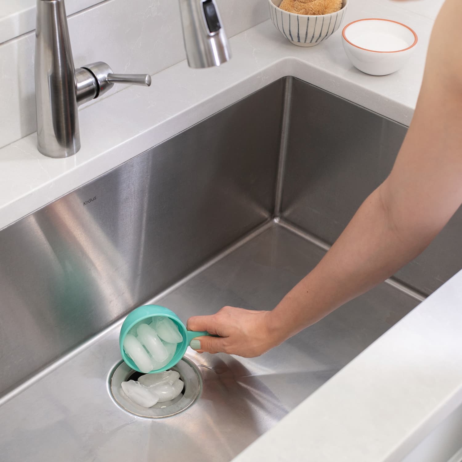 Hot mom stuck in sink