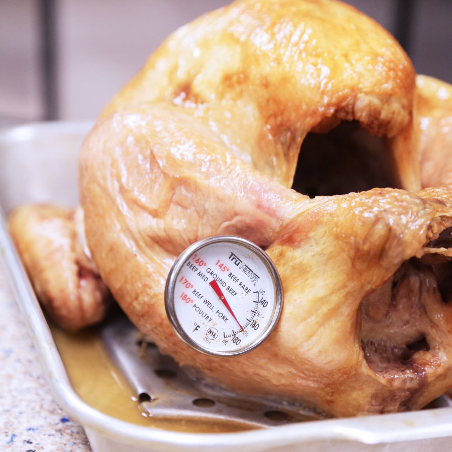 When using a food thermometer, do you have to pull the meat away