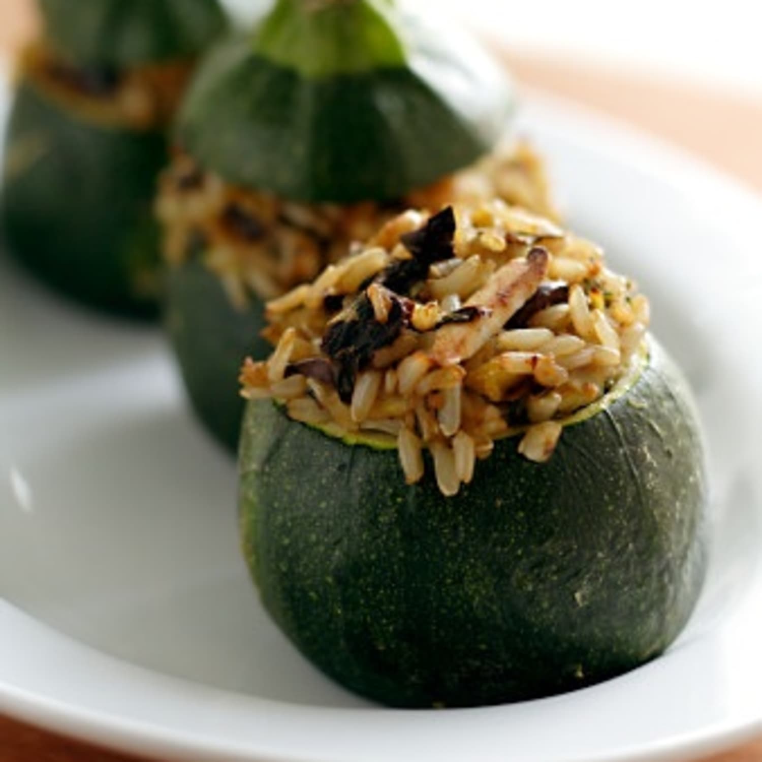 vegetarian stuffed round zucchini recipes