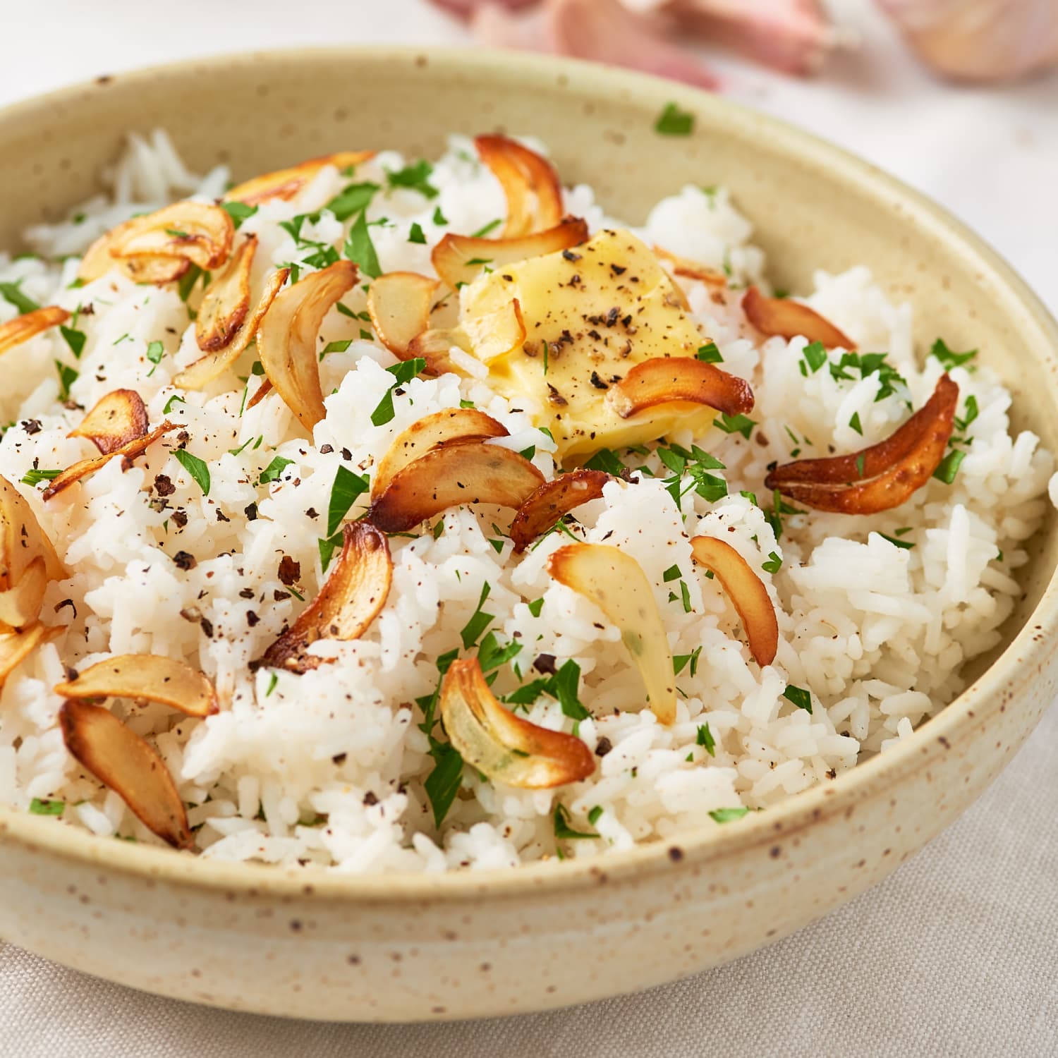 Buttery Garlic Yellow Rice