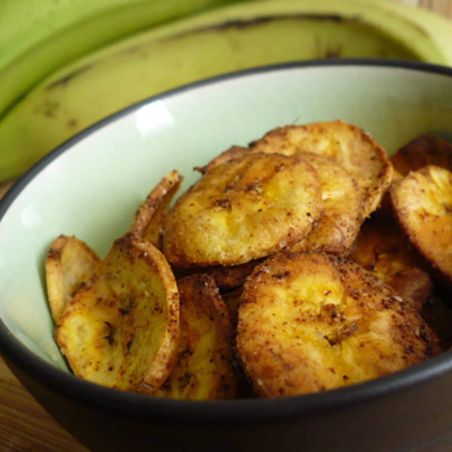 Healthy Snack Recipe Spicy Baked Plantain Chips Kitchn