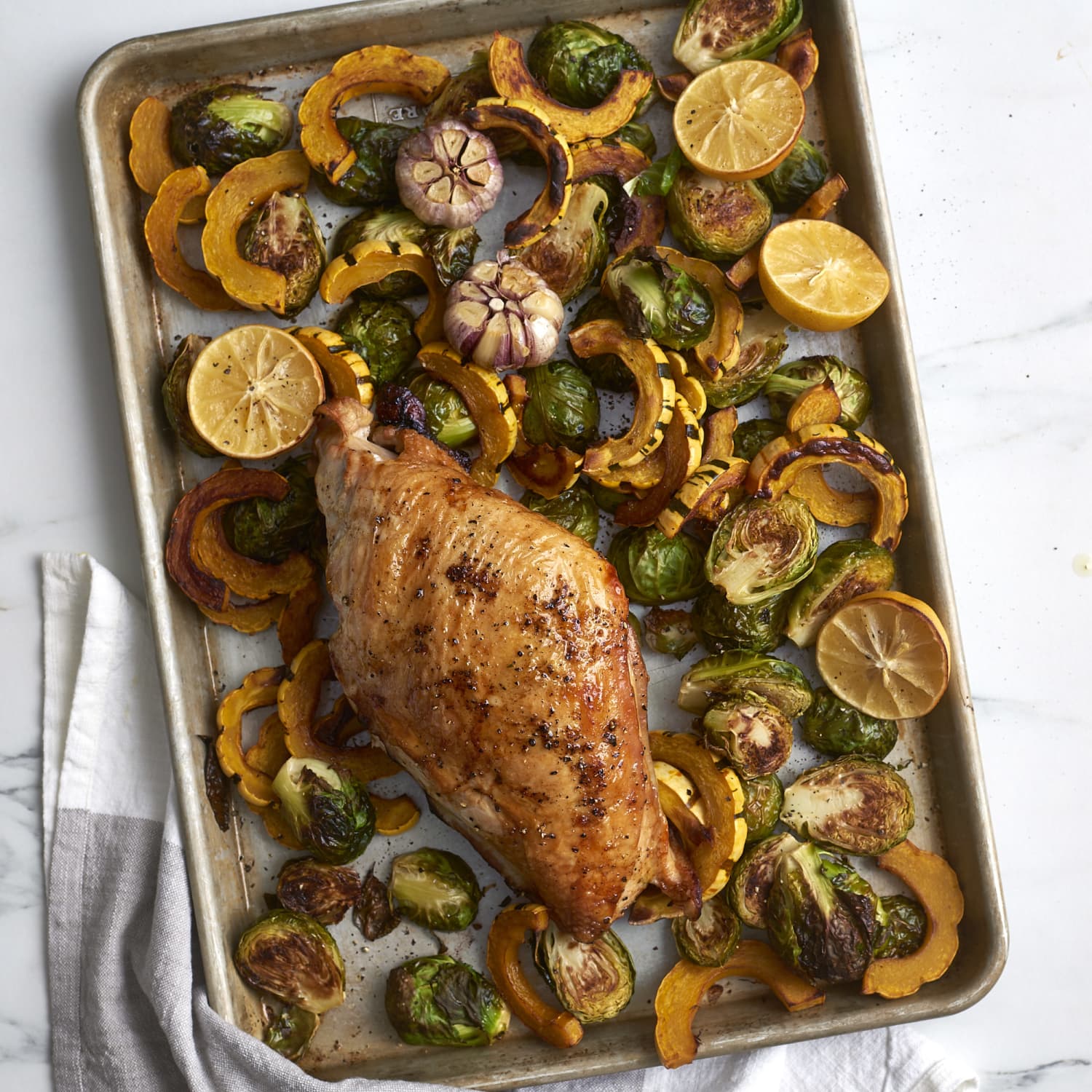 Epicure - ✨ Sheet Pan Turkey, Crispy Brussels Sprouts & Squash ✨  Ingredients 1 1⁄2 lbs (675 g) turkey breasts, about 3 or 4 1 tbsp oil 4  tbsp Holiday Seasoning, divided
