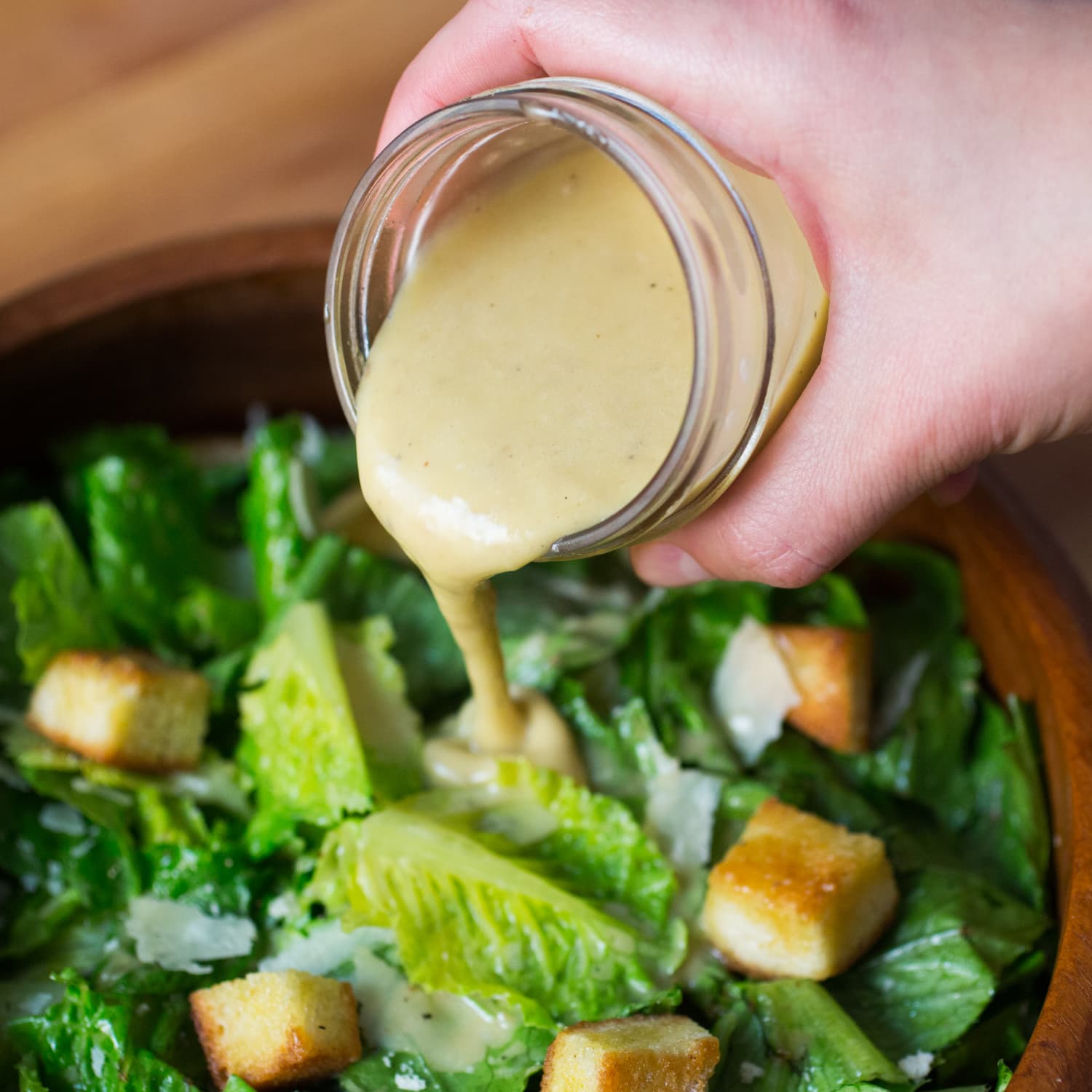 Caesar Dressing Easy Caesar Salad Recipe Kitchn