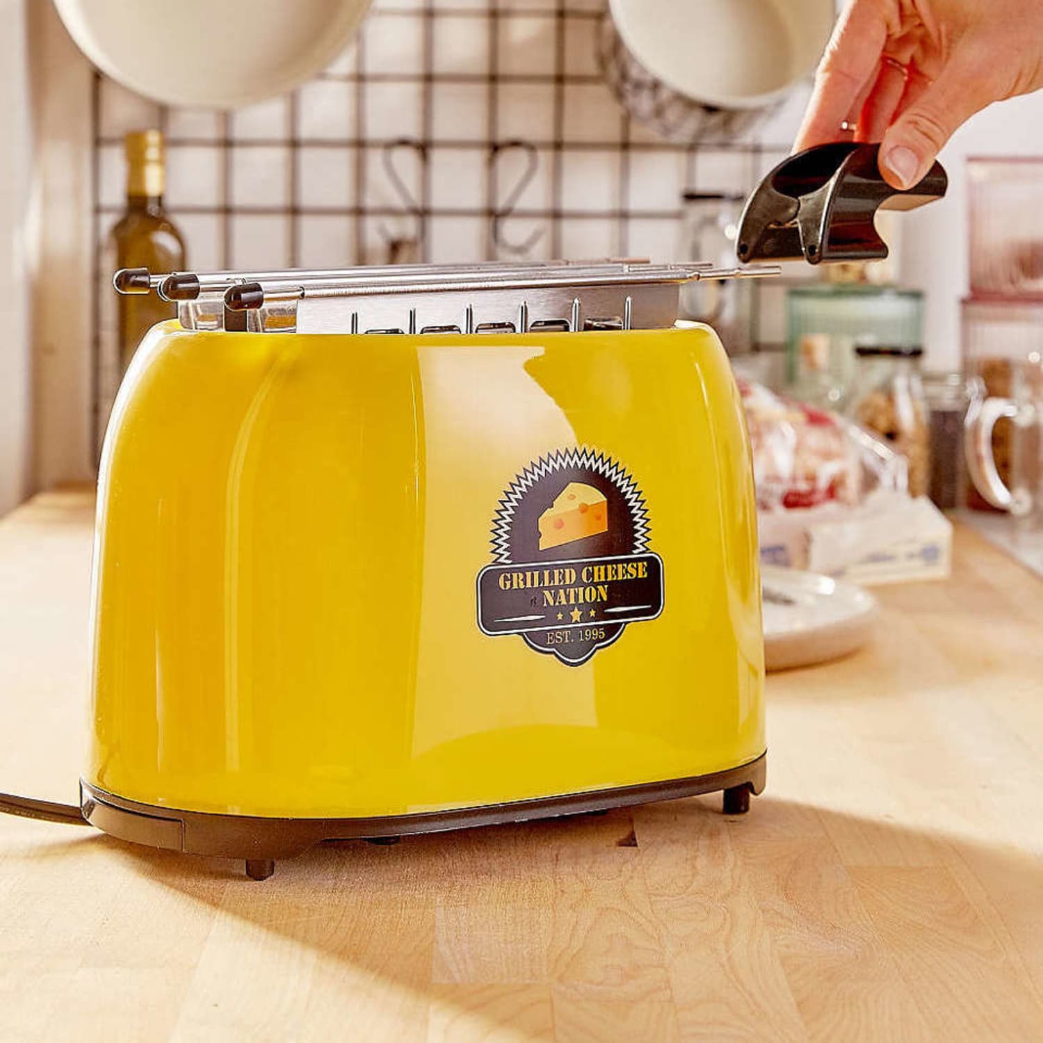 Best Buy: Nostalgia Grilled Cheese Sandwich Toaster Yellow TCS2