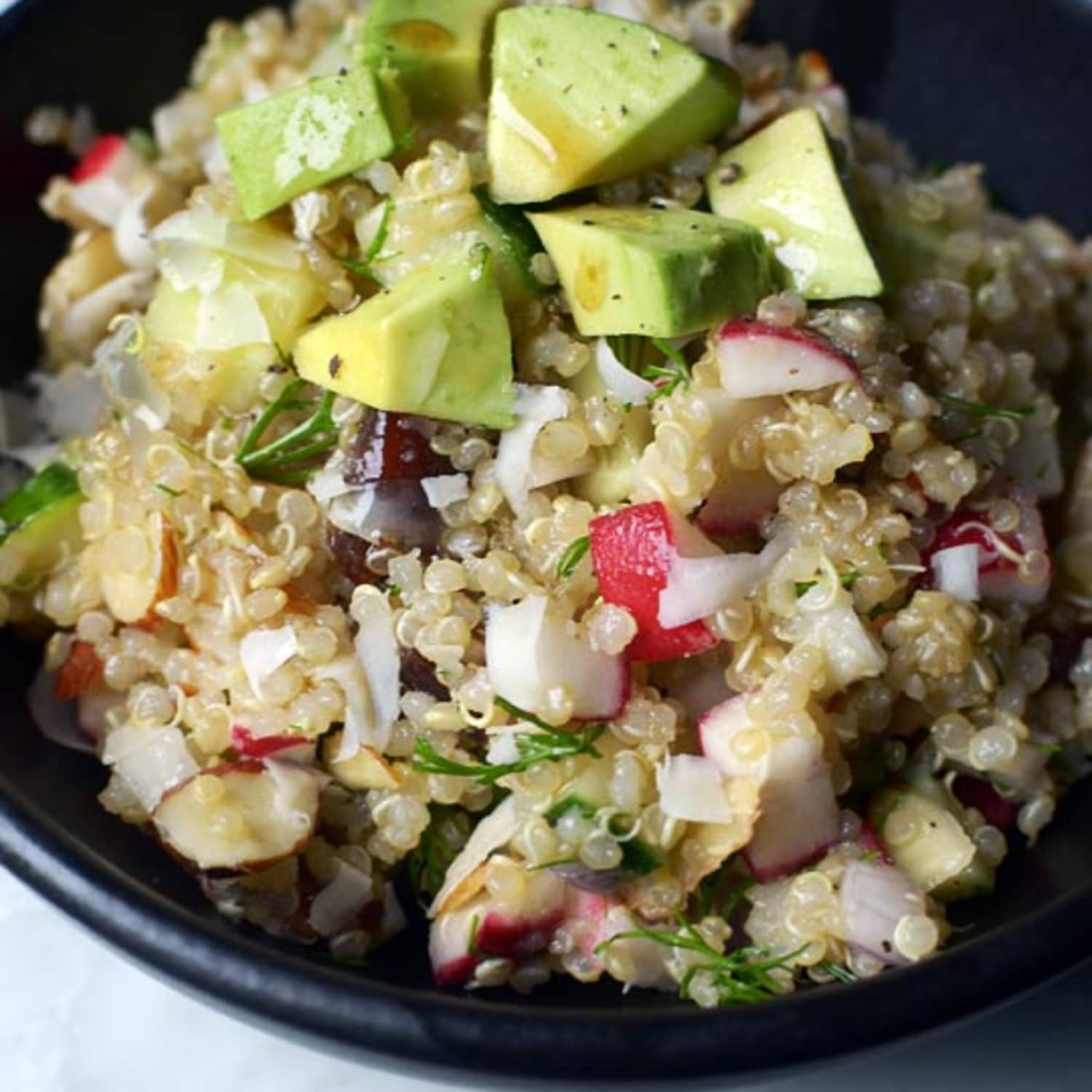 Lunch Recipe Golden Quinoa Salad With Lemon Dill Avocado Kitchn Quinoa has come a long way — all the way from the back shelves of health food stores to national supermarket aisles. golden quinoa salad with radish dill avocado