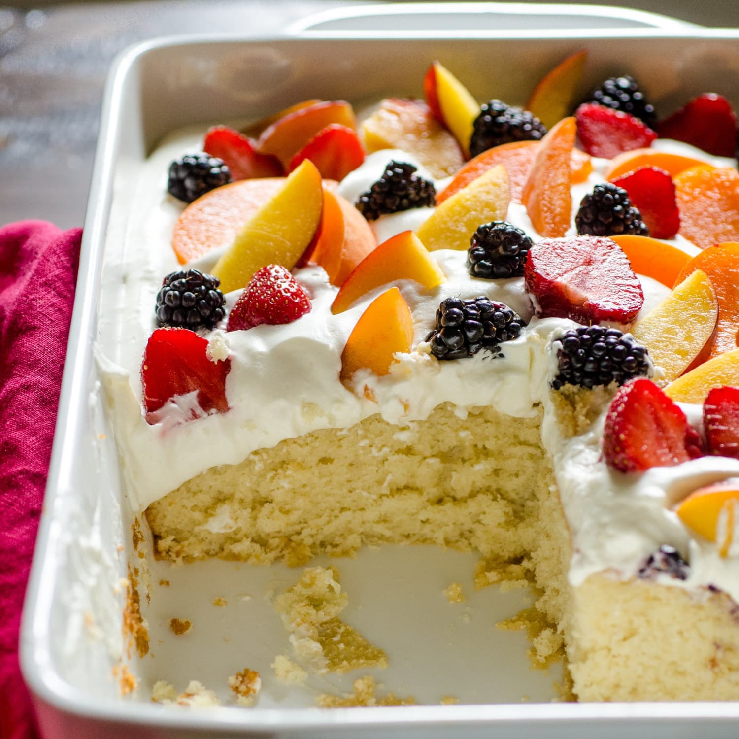 Recipe Easy Summer Cake With Fruit Cream Kitchn