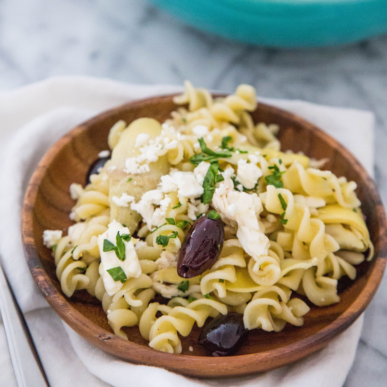 Recipe Greek Chicken Pasta With Olives And Feta Kitchn