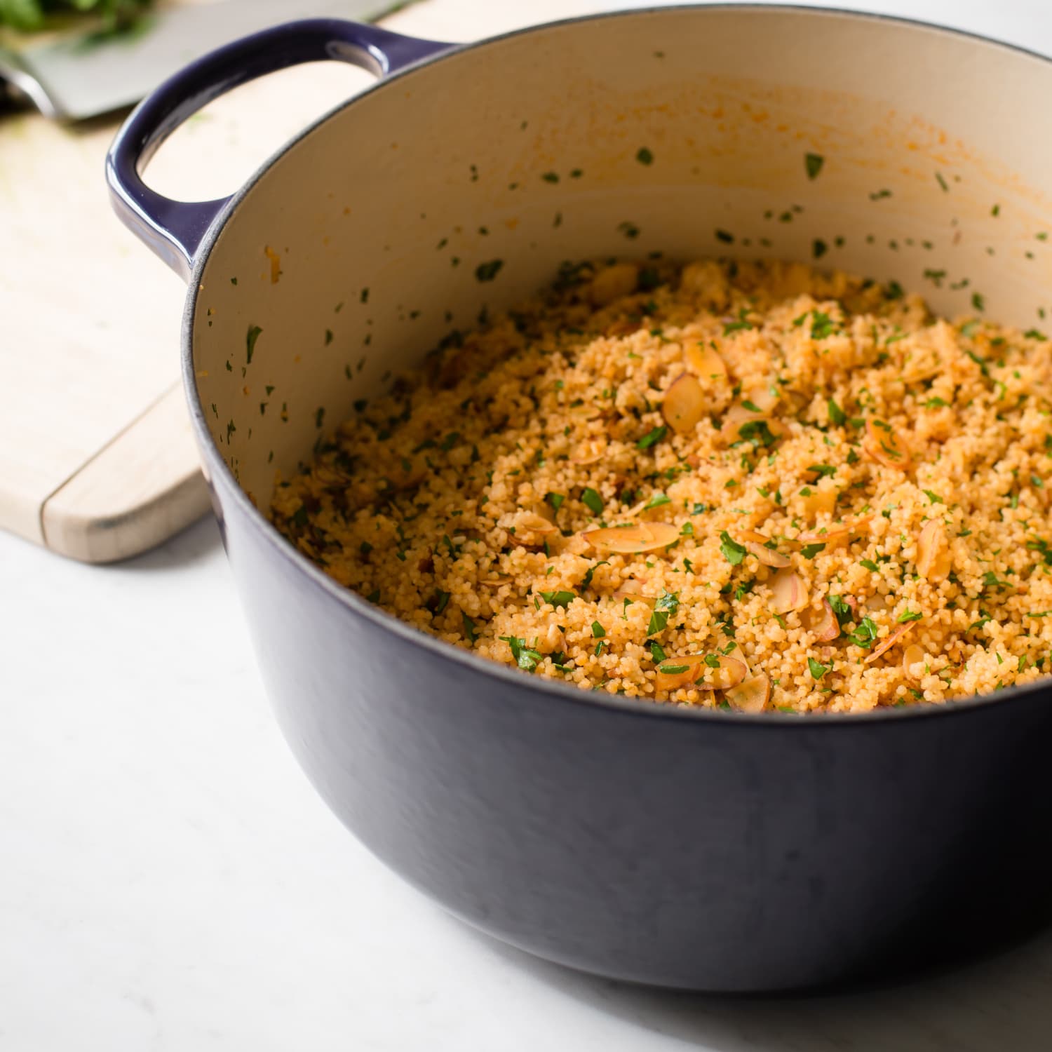 One Pot Smoked Almond And Herb Couscous Kitchn