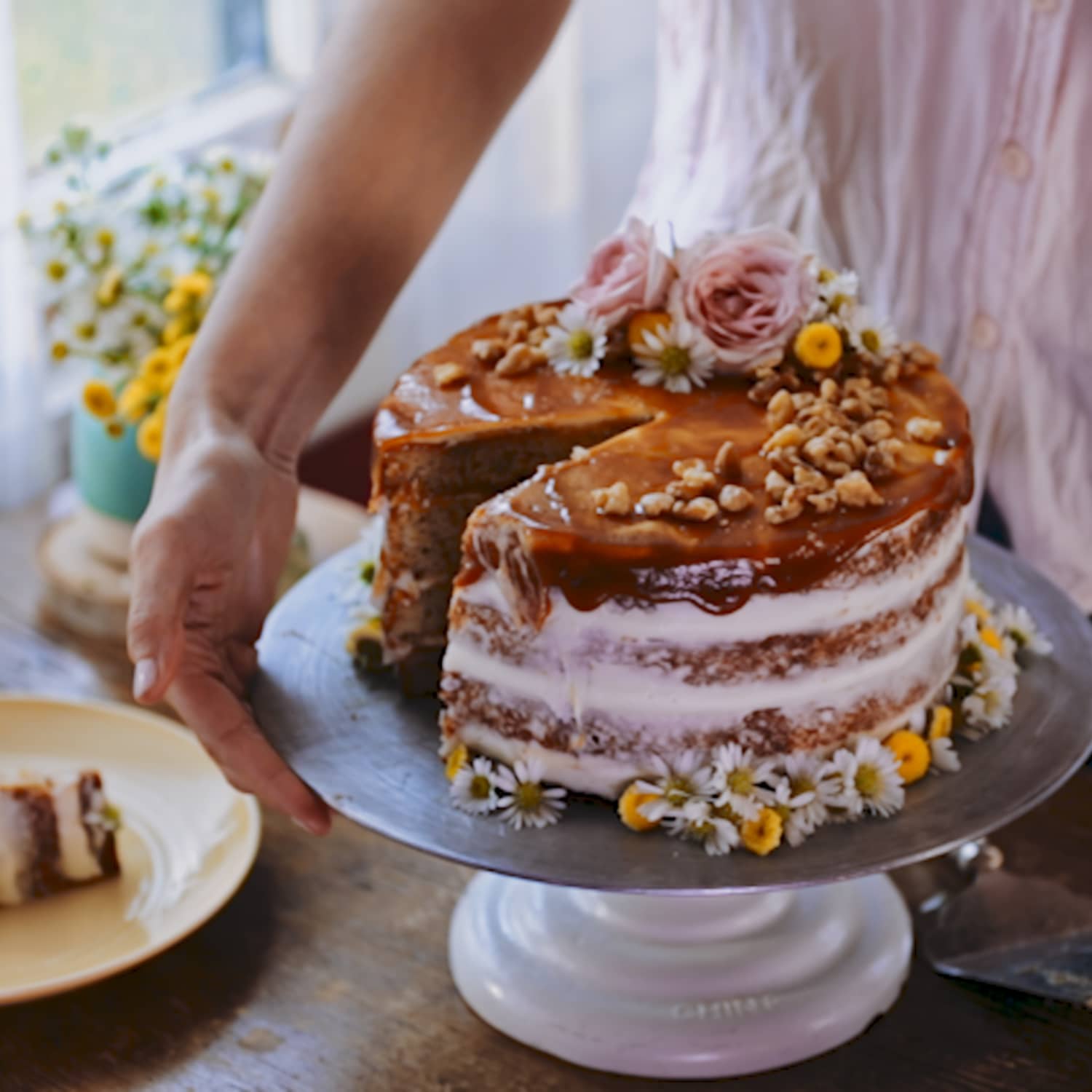 Recipe Salted Caramel Banana Layer Cake Kitchn