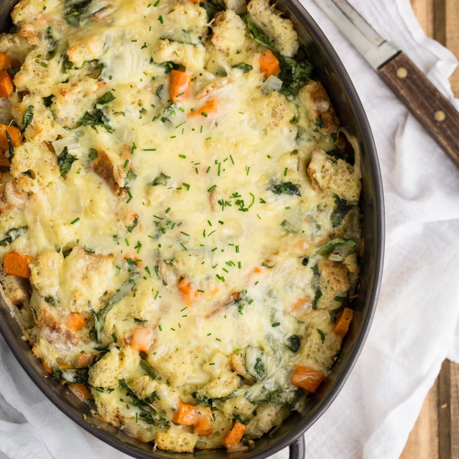 Recipe Sweet Potato Spinach Breakfast Strata Kitchn Like this bon appetit recipe? sweet potato spinach breakfast strata