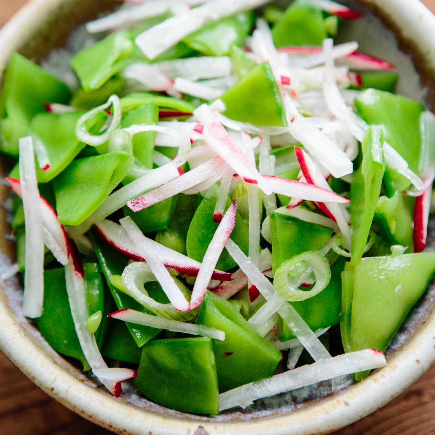 Recipe Ellie Krieger S Snow Pea Scallion Radish Salad Kitchn