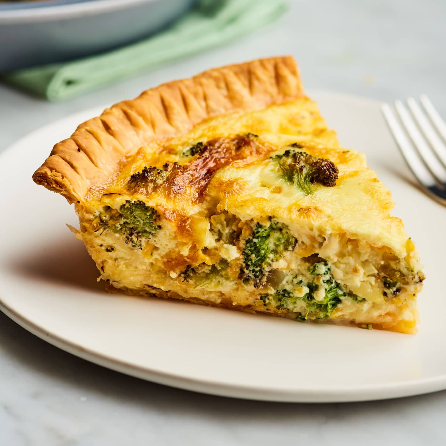 Spinach and Broccoli Quiche