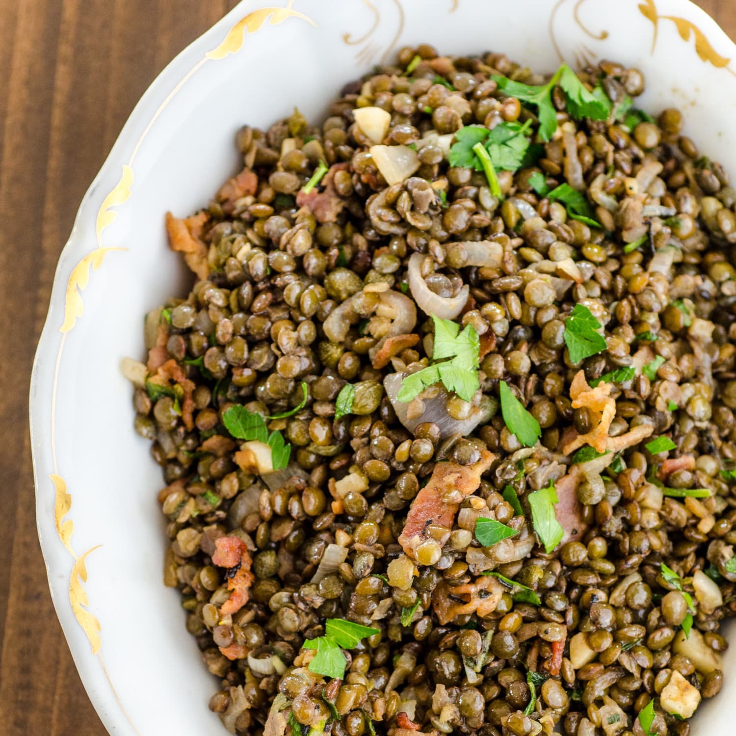 Recipe: Warm French Lentil Salad With Bacon & Herbs | Kitchn