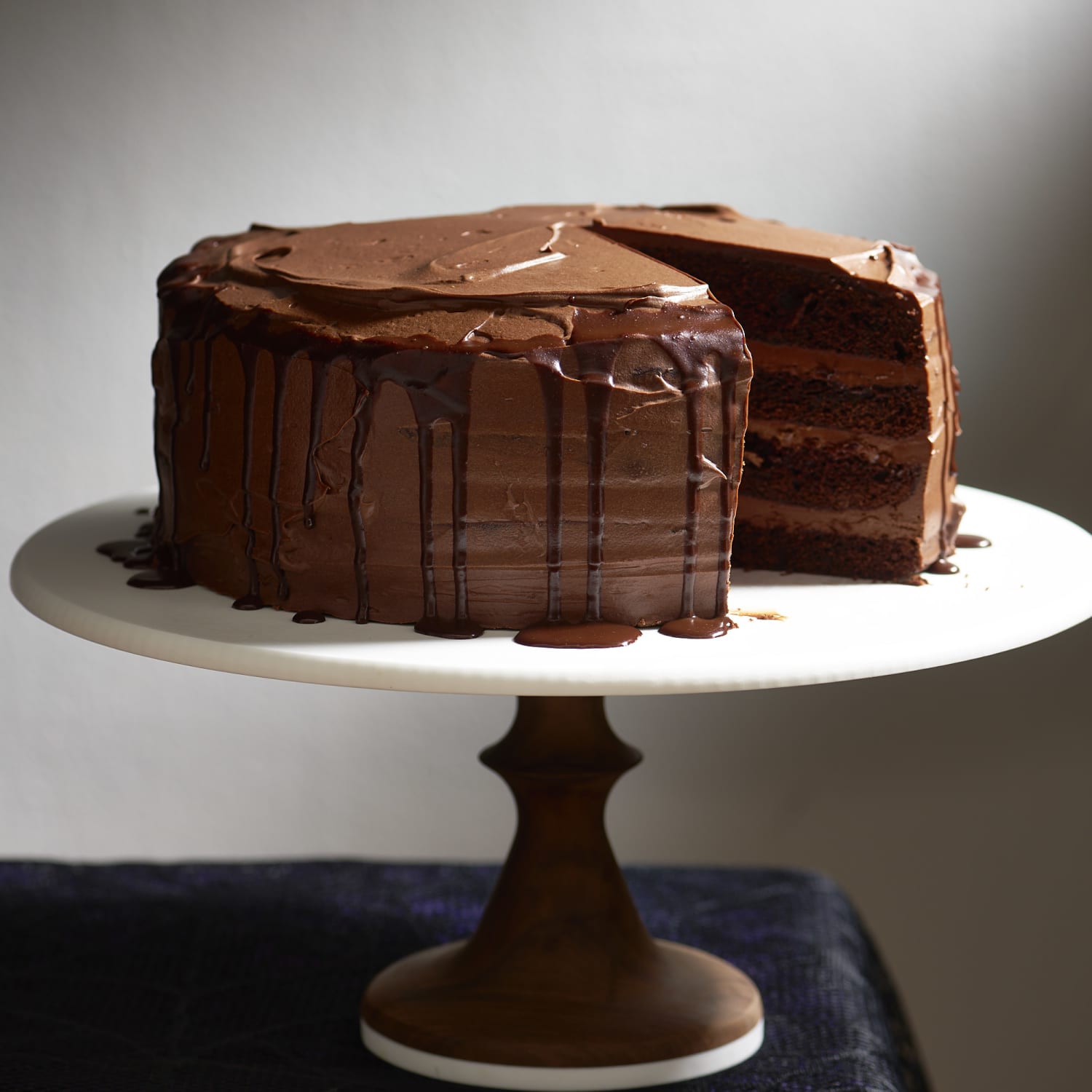 Deeply Chocolate Cake with Dark Whipped Ganache Frosting | The Kitchn