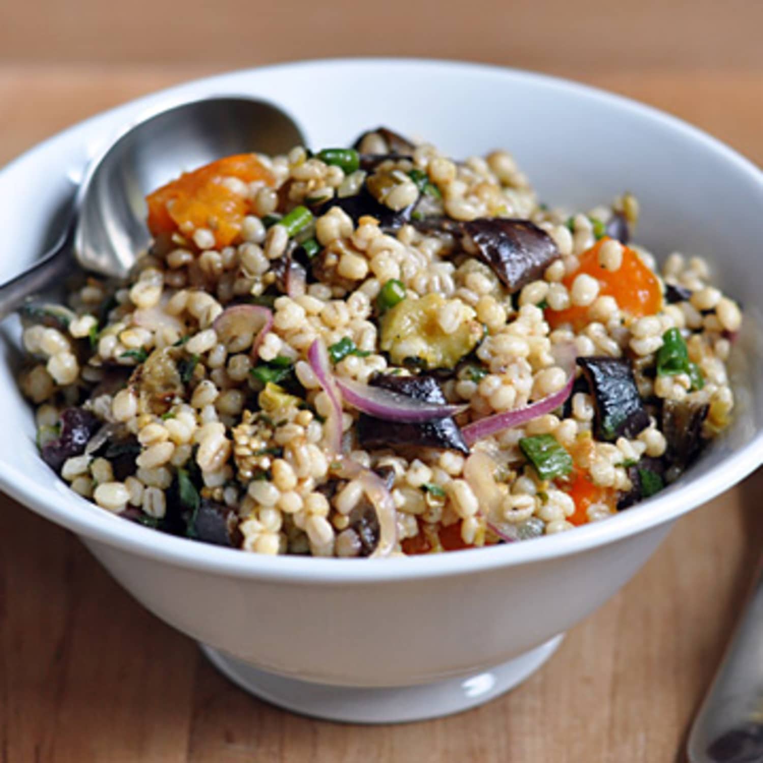 Mediterranean Eggplant And Barley Salad From Epicurious Recipe