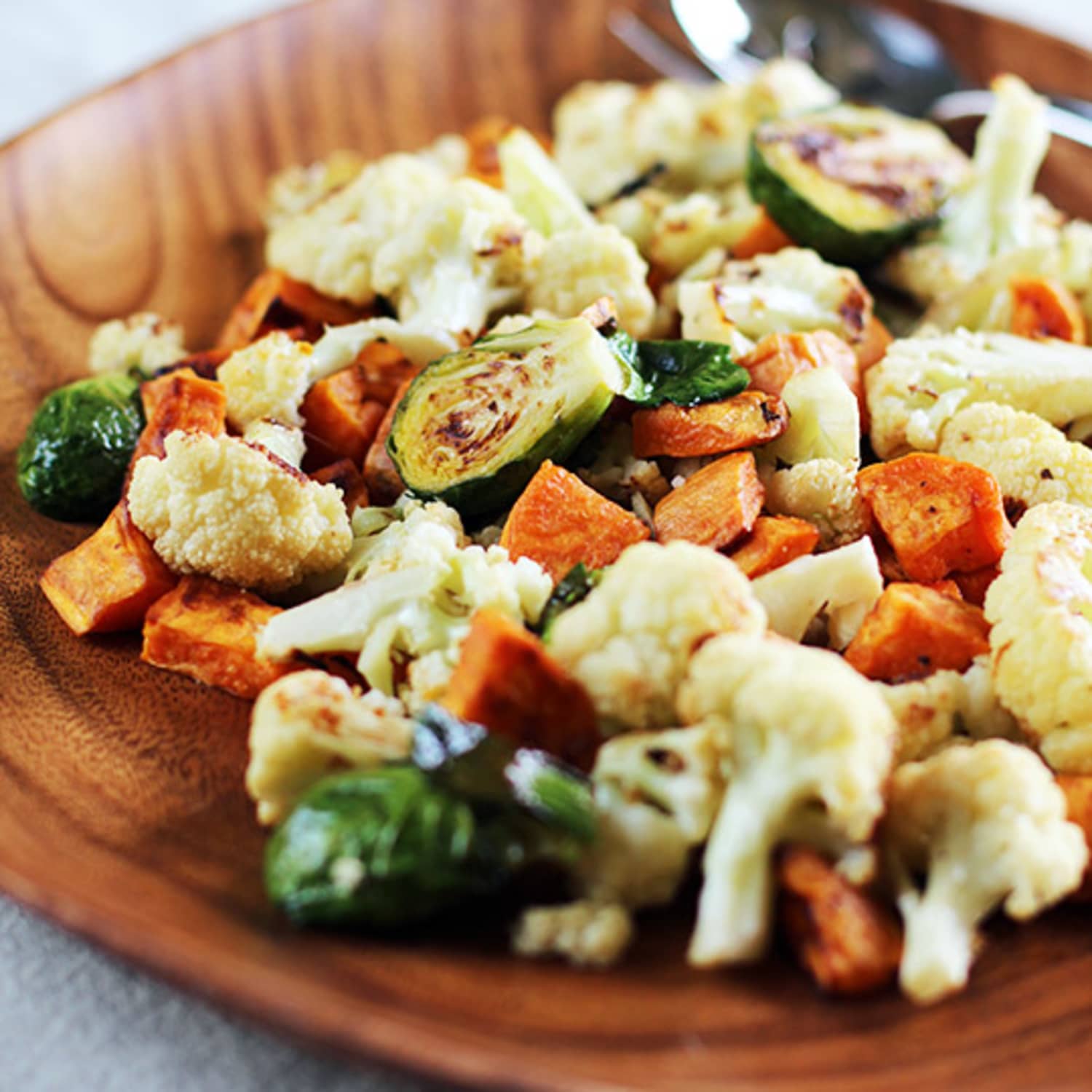 Recipe Roasted Winter Vegetables With Miso Lime Dressing Kitchn