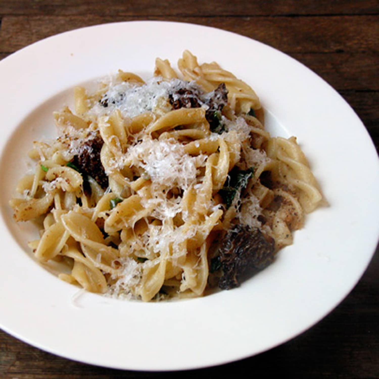 Recipe: Quick Pasta With Dried Morels And Fresh Ramps | Kitchn