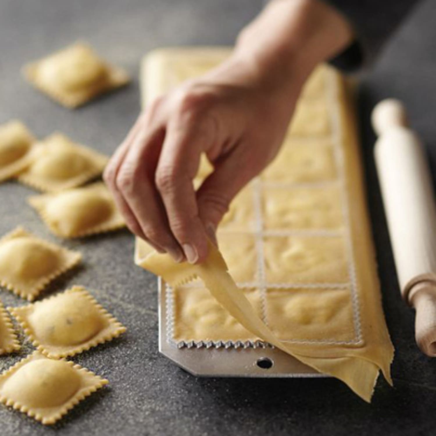 Making ravioli with the KitchenAid Ravioli Attachment