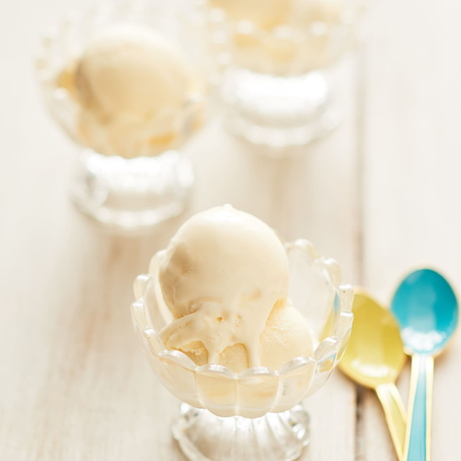 ice cream in ice cream maker