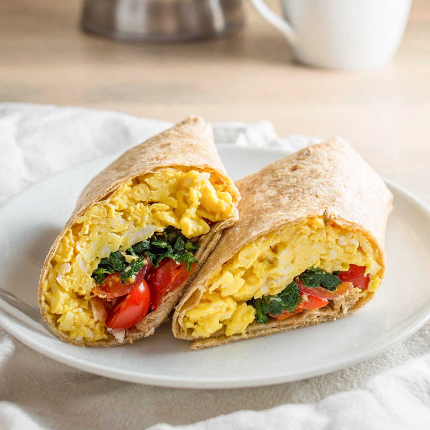 Egg, Spinach and Feta Breakfast Wrap - Eating Bird Food