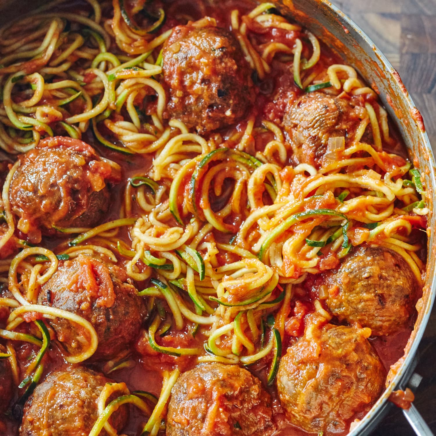 One Pot 30 Minute Zoodles And Meatballs Kitchn