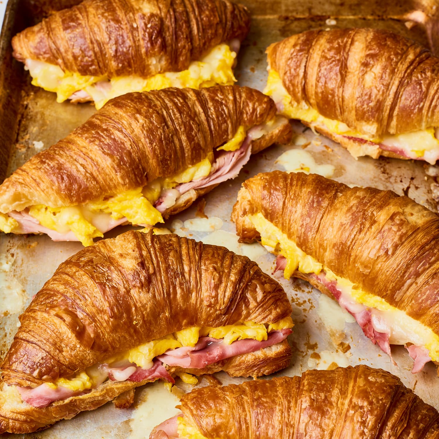 Croissant Breakfast Sandwich (With Eggs, Ham and Cheese)