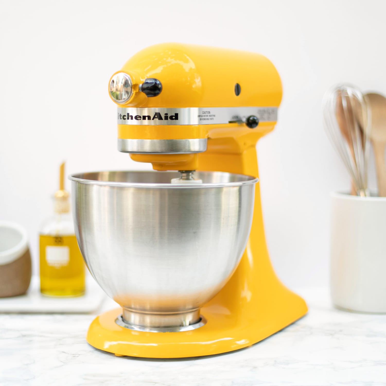 Yellow Poppy Flowers Watercolor Kitchenaid Mixer Mixing Machine