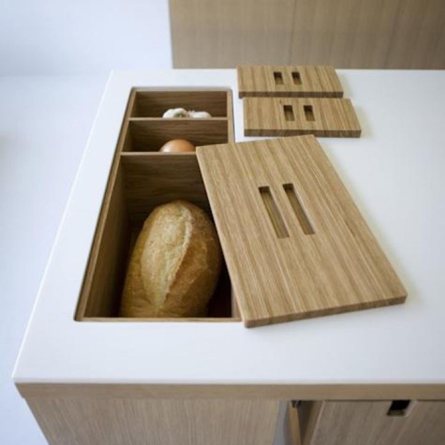 Aha! Design: A Compost Bin Built Into the Kitchen Counter