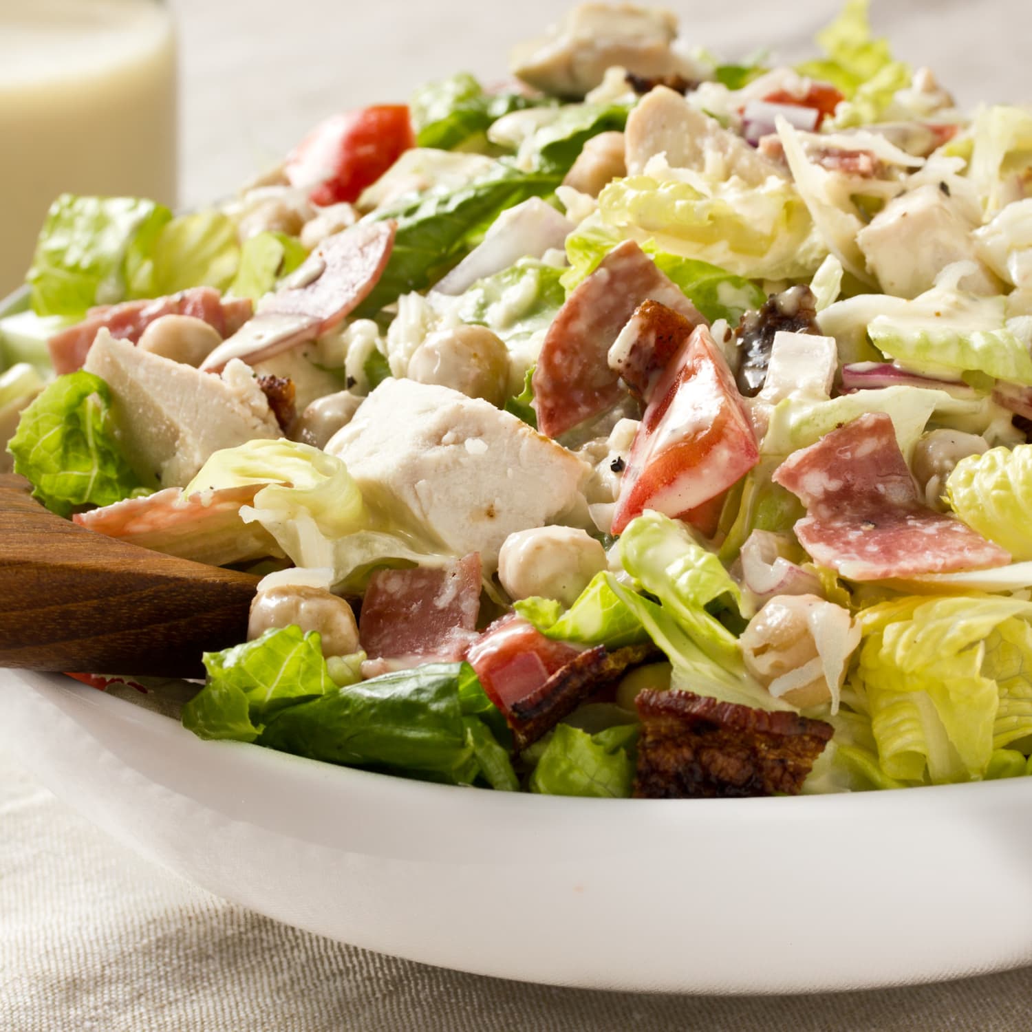 Recipe Italian Chopped Salad With Creamy Garlic Vinaigrette Kitchn