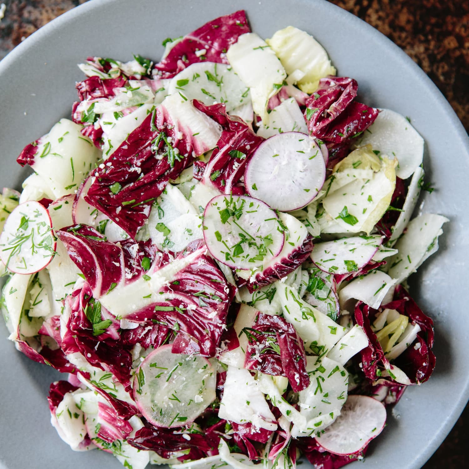 Recipe Bar Tartine S Chicory Salad With Anchovy Dressing Kitchn