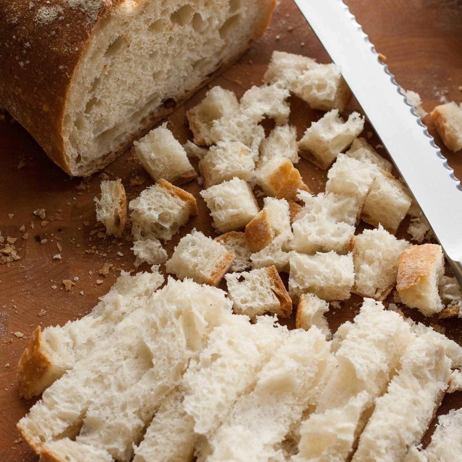 The Fastest Way To Cut Bread For Stuffing Kitchn