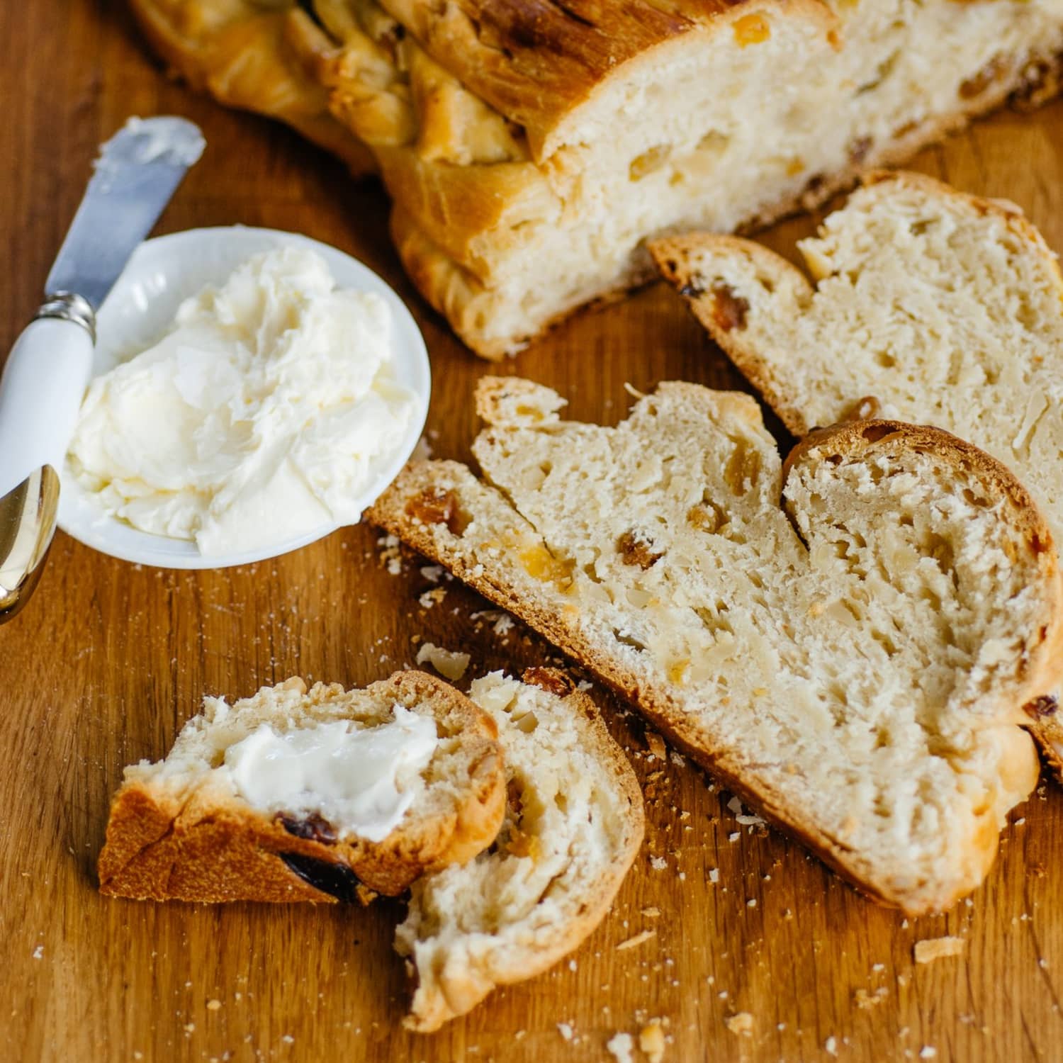 Sweet Braided Czech Bread With Almonds Raisins Kitchn