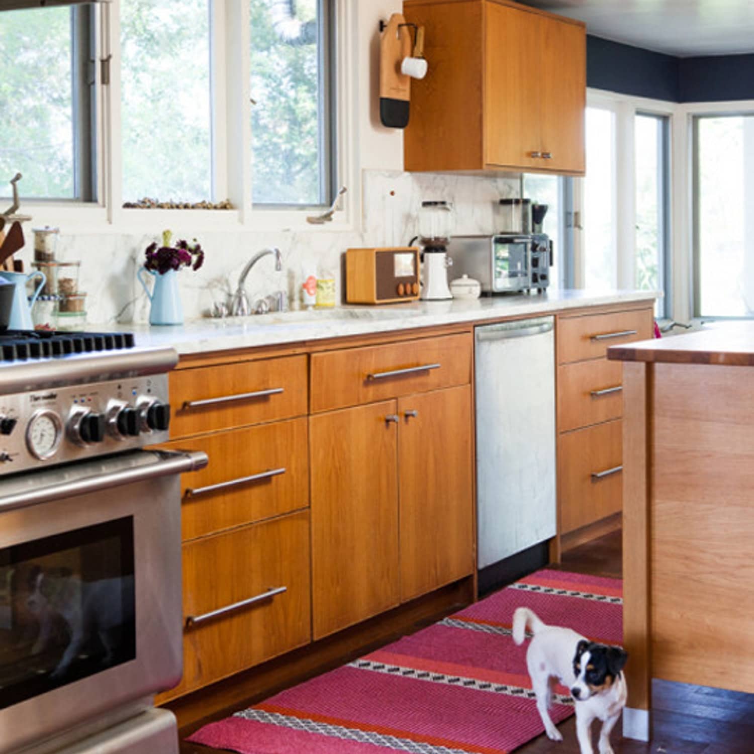 Ugly Kitchen Floor Change It With A Floor Cloth Kitchn