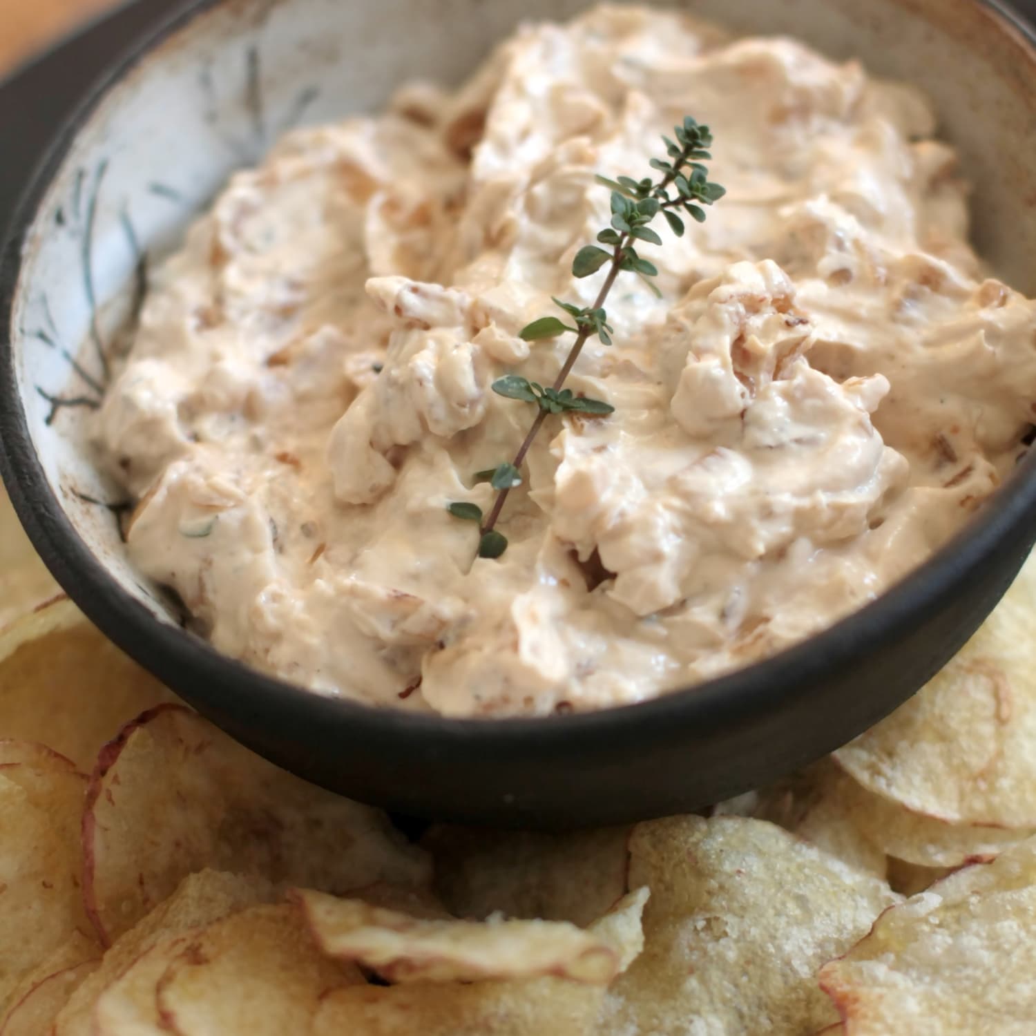 Healthy Dip Recipe French Onion Dip With Caramelized Onions Greek Yogurt Kitchn