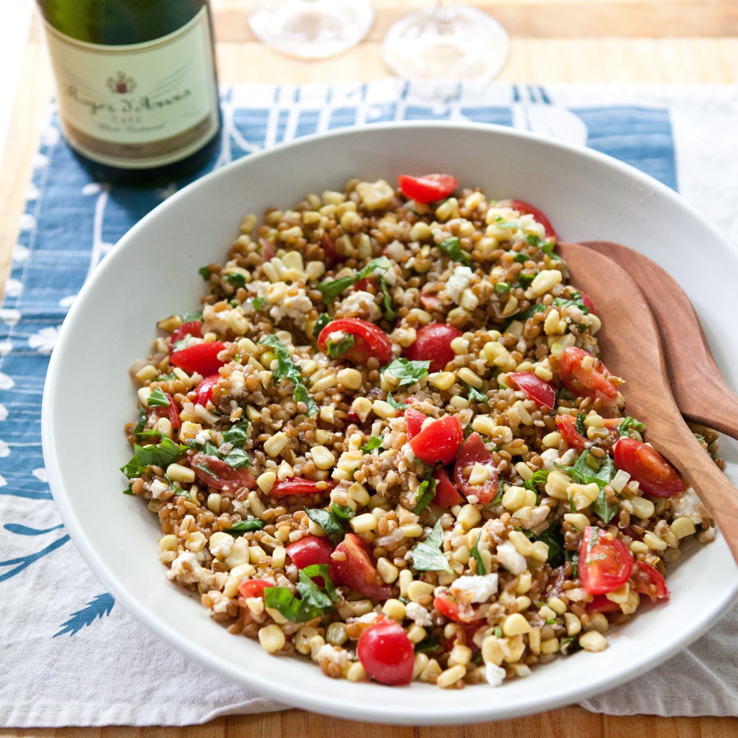 Recipe Grain Salad With Tomatoes Corn And Basil Kitchn