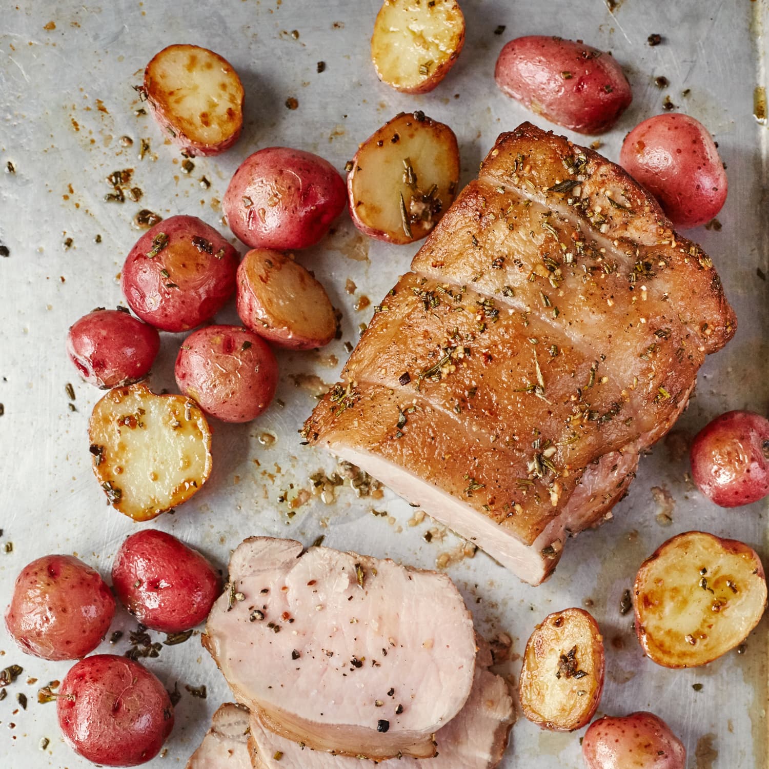 Recipe Roasted Rosemary And Garlic Pork Loin And Potatoes Kitchn