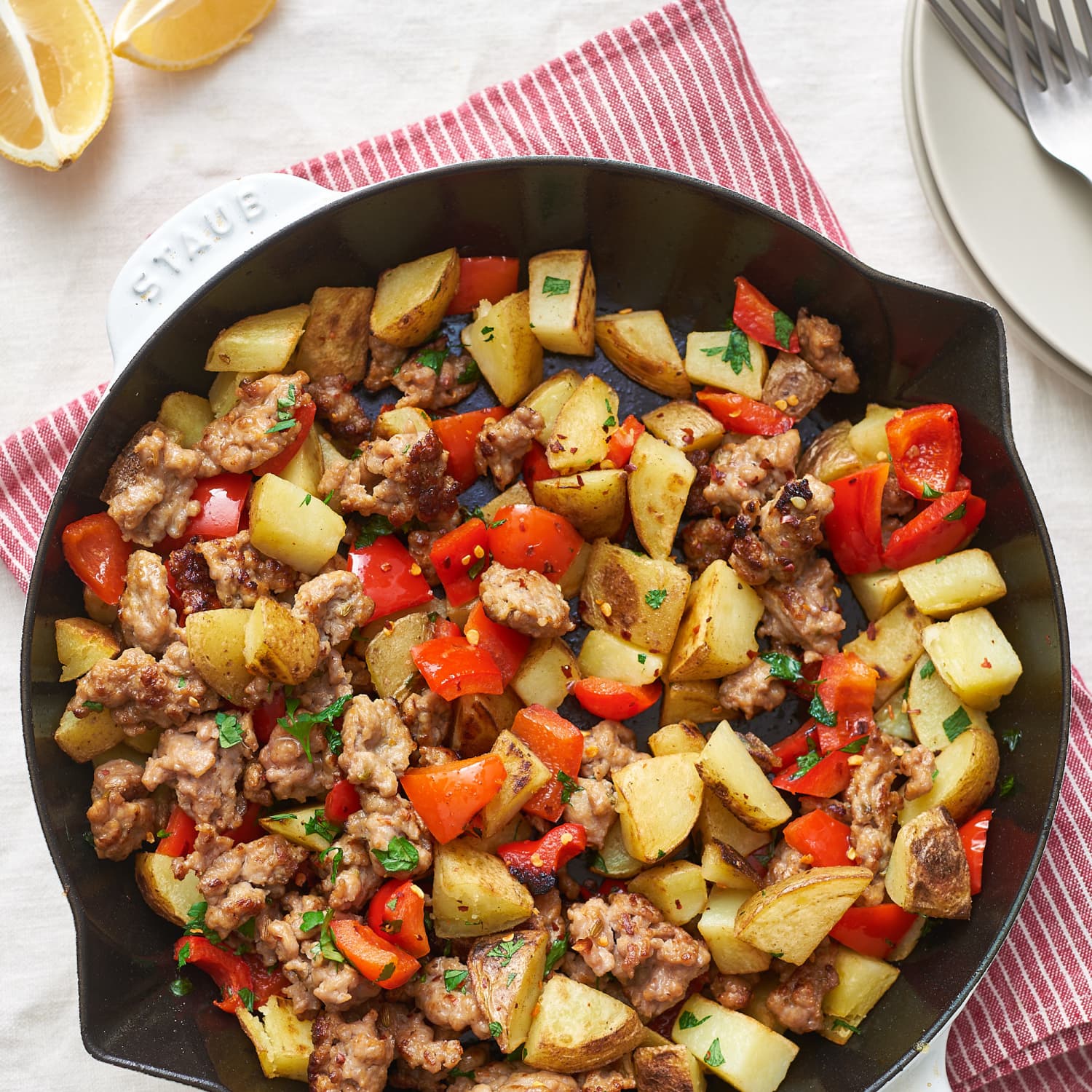 Sausage Potato Breakfast Skillet with Peppers