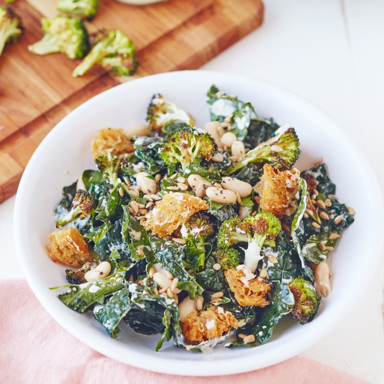 Recipe Broccoli Caesar Salad With Vegan Caesar Dressing Kitchn