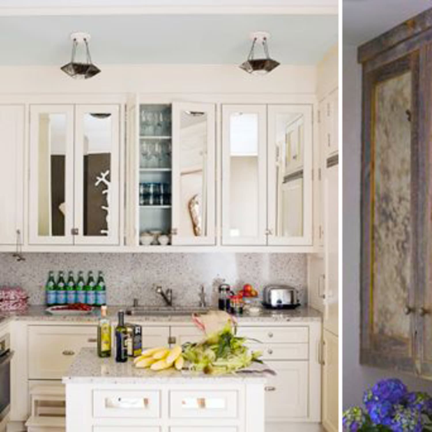 Mirrored Cabinets Check Your Hair While You Cook Kitchn